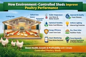 Environment-controlled poultry sheds